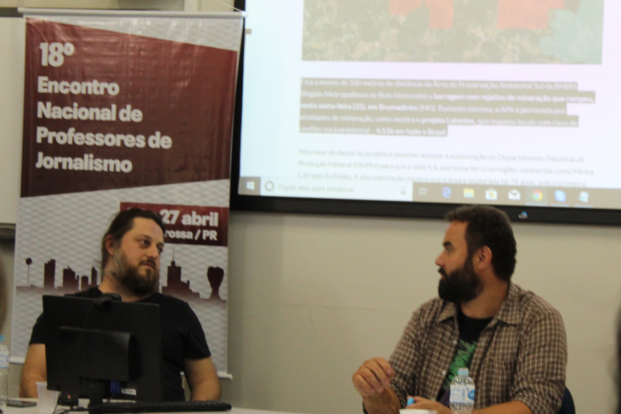 José Lázaro Ferreira e Alexsandro Teixeira, jornalistas e criadores da Agência Livre.jor. Foto: Arieta de Almeida